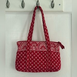 Vera Bradley Retired Nantucket Red Patterned Tote Bag